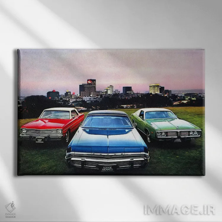تابلو دوج موناکو/چارجِر، دارت (خودرو) اثر هنرمند ناشناس - نمای روبهرو روی دیوار