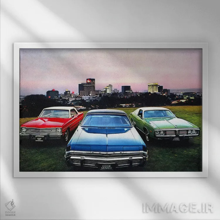 تابلو دوج موناکو/چارجِر، دارت (خودرو) اثر هنرمند ناشناس - نمای قابدار سفید