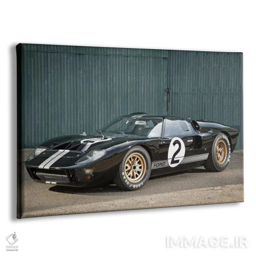 تابلو فورد GT40 لمانز، ۱۹۶۶ (خودرو مسابقه) اثر هنرمند ناشناس - نمای پرسپکتیو محصول