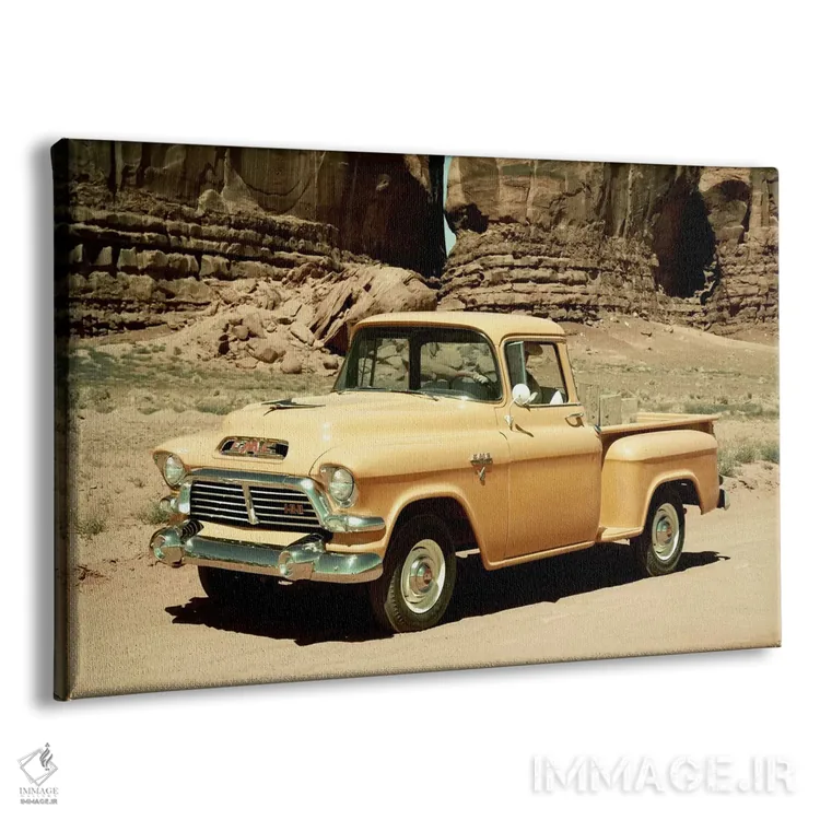تابلو وانت نیمتنی GMC سری ۱۰۰ مدل ۱۹۵۷ اثر هنرمند ناشناس - نمای پرسپکتیو محصول