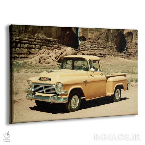 تابلو وانت نیمتنی GMC سری ۱۰۰ مدل ۱۹۵۷ اثر هنرمند ناشناس - نمای پرسپکتیو محصول