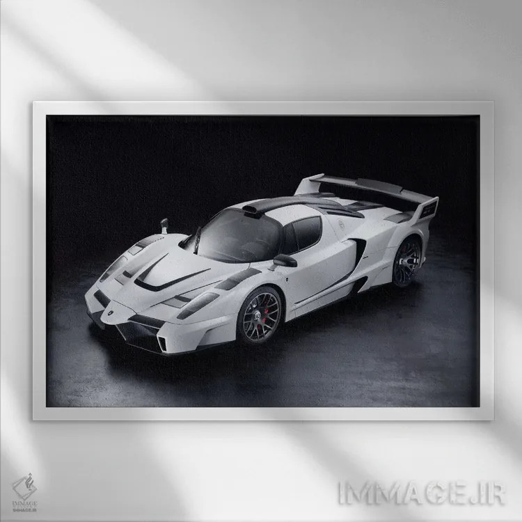 تابلو فراری انزو گمبالا MIG-U1 اثر هنرمند ناشناس - نمای قابدار سفید