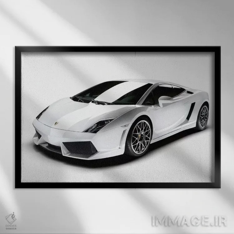 تابلو لامبورگینی گالاردو LP560-4 اثر هنرمند ناشناس - نمای قابدار مشکی