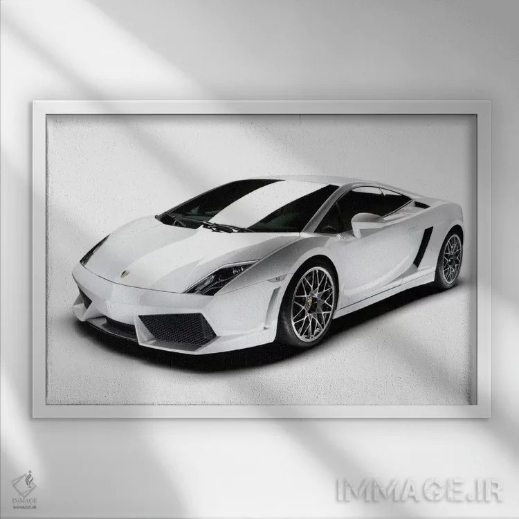 تابلو لامبورگینی گالاردو LP560-4 اثر هنرمند ناشناس - نمای قابدار سفید