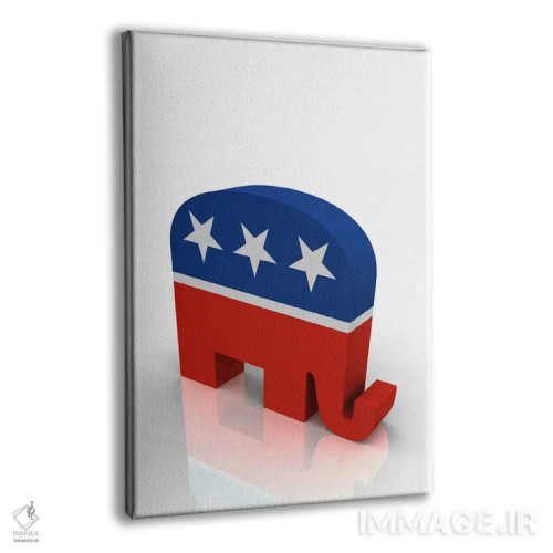 تابلو نماد فیل حزب جمهوریخواه (آمریکا) اثر هنرمند ناشناس - نمای پرسپکتیو محصول