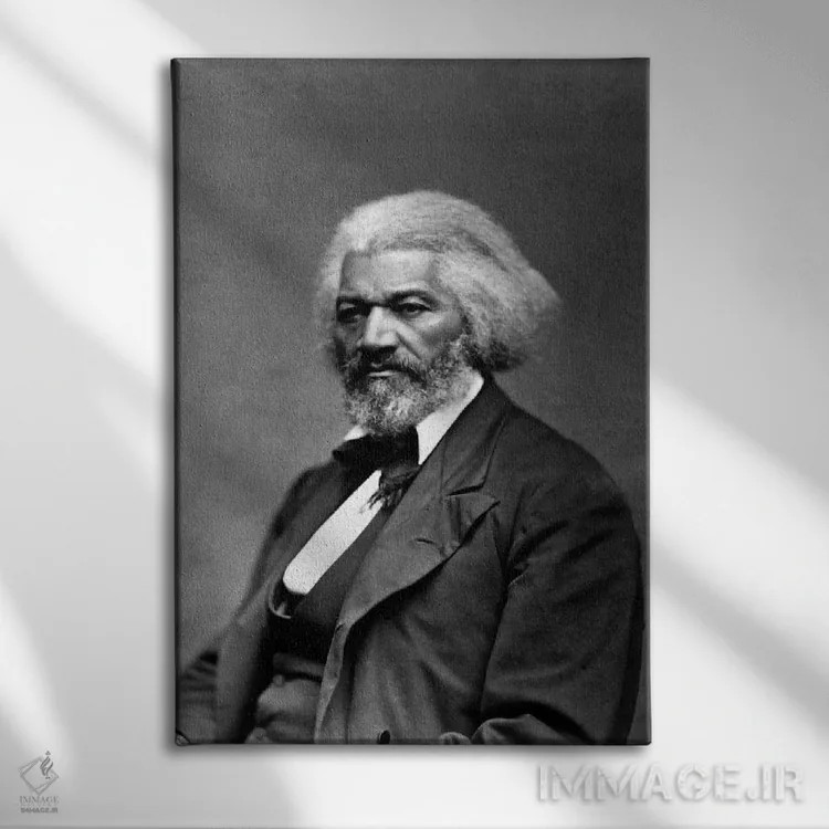 تابلو پرترهٔ فردریک داگلاس اثر هنرمند ناشناس - نمای روبهرو روی دیوار