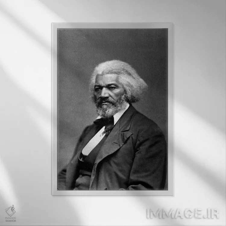 تابلو پرترهٔ فردریک داگلاس اثر هنرمند ناشناس - نمای قابدار سفید