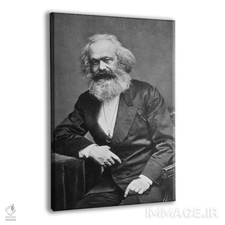 تابلو پرترهٔ کارل مارکس اثر هنرمند ناشناس - نمای پرسپکتیو محصول