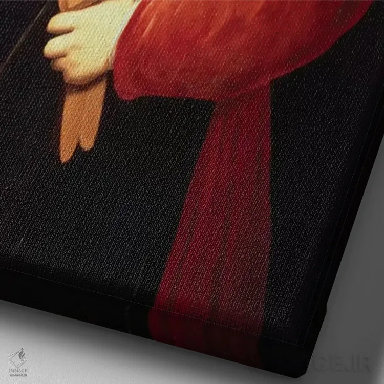 تابلو پرترهٔ نیکولو ماکیاولی اثر هنرمند ناشناس - نمای نزدیک بافت بوم