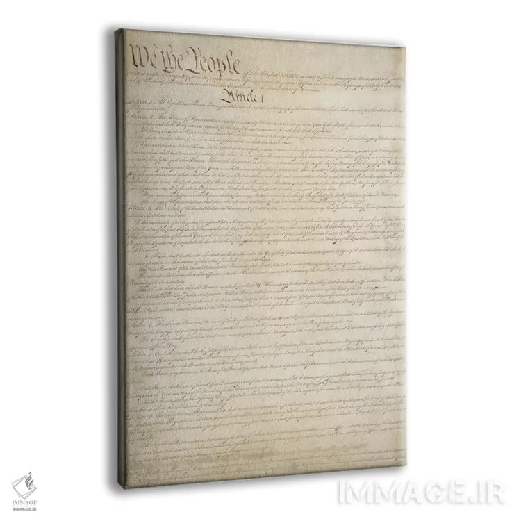 تابلو سند قانون اساسی اثر هنرمند ناشناس - نمای پرسپکتیو محصول