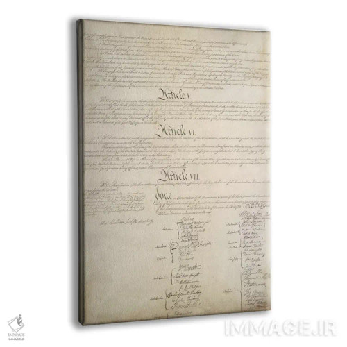 تابلو امضاهای سند قانون اساسی اثر هنرمند ناشناس - نمای پرسپکتیو محصول