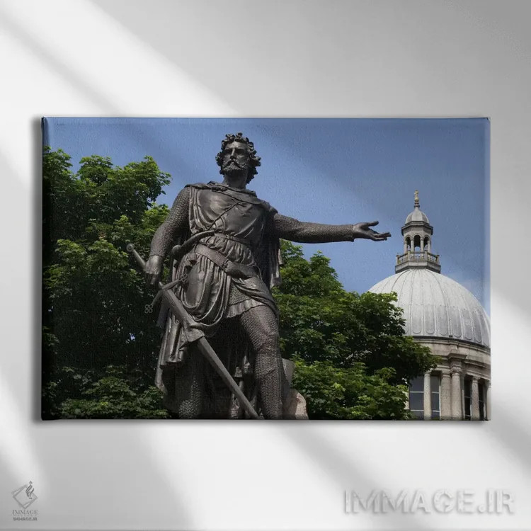 تابلو تندیس ویلیام والاس اثر هنرمند ناشناس - نمای روبهرو روی دیوار