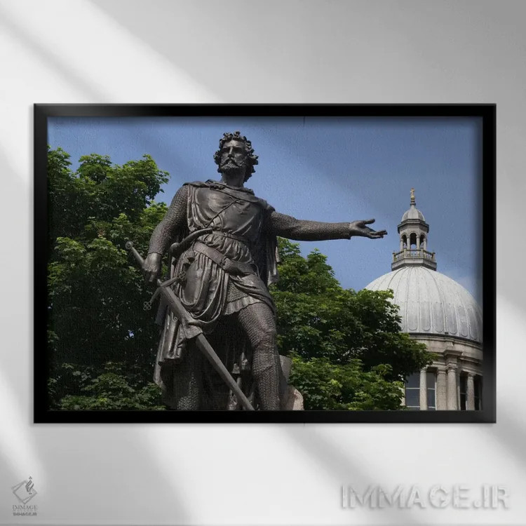 تابلو تندیس ویلیام والاس اثر هنرمند ناشناس - نمای قابدار مشکی