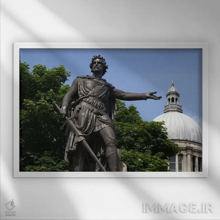 تابلو تندیس ویلیام والاس اثر هنرمند ناشناس - نمای قابدار سفید