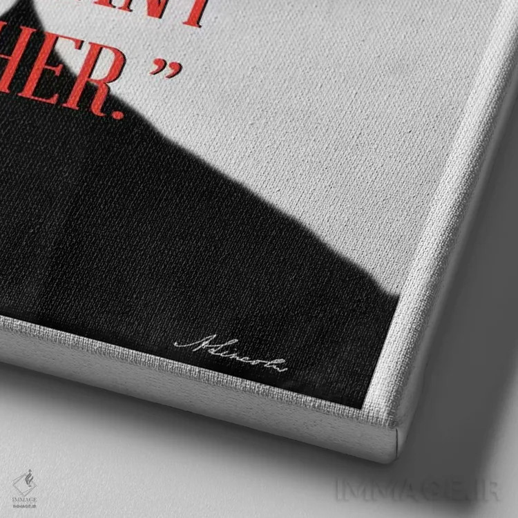 تابلو نقلقولی از آبراهام لینکلن اثر هنرمند ناشناس - نمای نزدیک بافت بوم