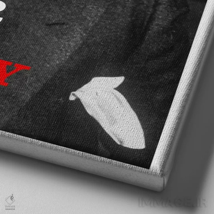 تابلو نقلقولی از آل کاپون اثر هنرمند ناشناس - نمای نزدیک بافت بوم