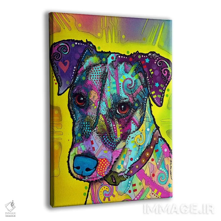 تابلو سگ جک راسل اثر باور روسو - نمای پرسپکتیو محصول