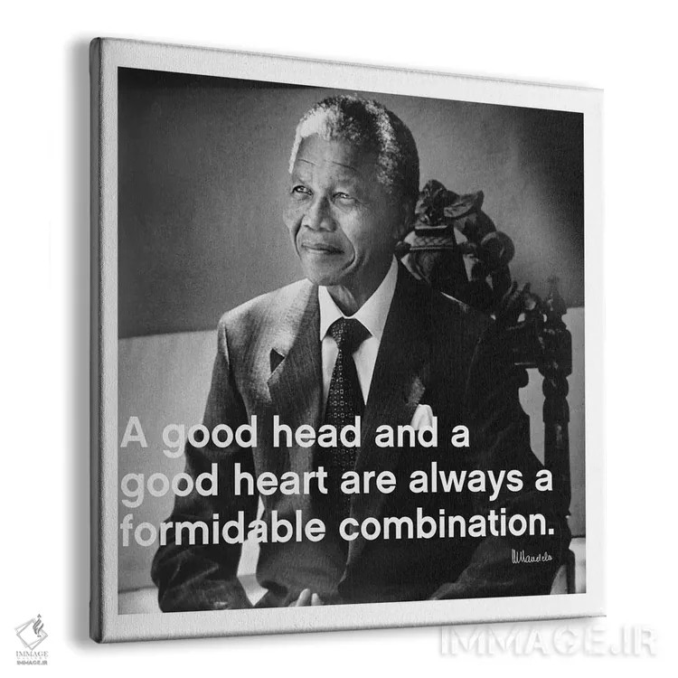 تابلو نقلقولی از نلسون ماندلا اثر هنرمند ناشناس - نمای پرسپکتیو محصول