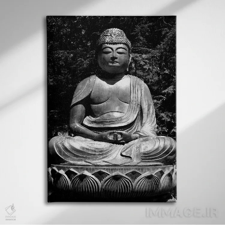 تابلو بودای آسیایی اثر هنرمند ناشناس - نمای روبهرو روی دیوار