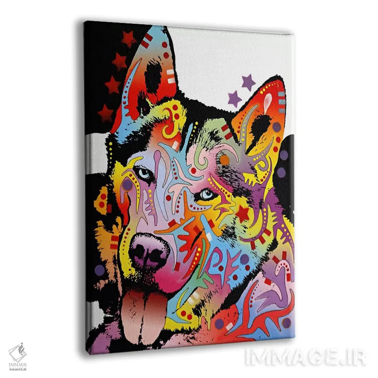 تابلو هاسکی سیبری اثر باور روسو - نمای پرسپکتیو محصول