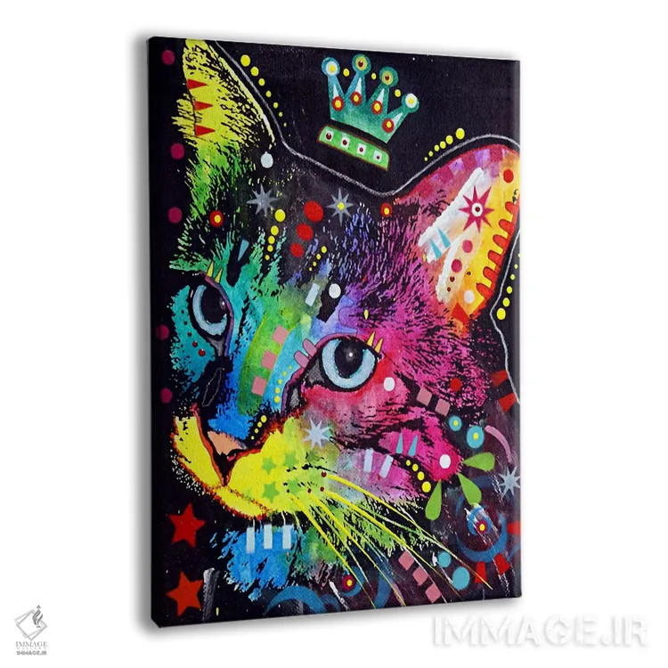 تابلو گربهٔ متفکر تاجدار اثر باور روسو - نمای پرسپکتیو محصول