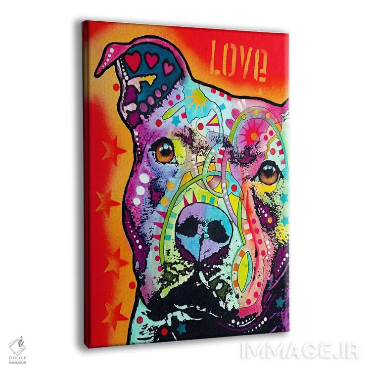 تابلو پیت بول متفکر اثر باور روسو - نمای پرسپکتیو محصول