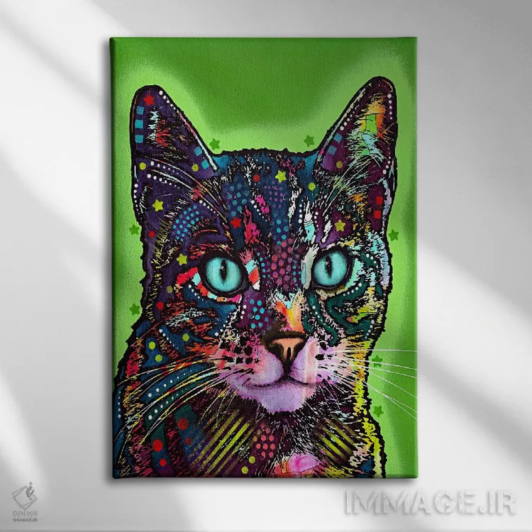 تابلو گربهٔ هوشیار اثر باور روسو - نمای روبهرو روی دیوار