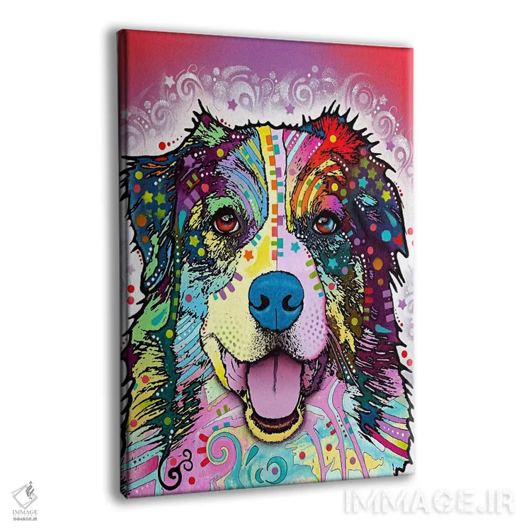 تابلو سگ شپرد استرالیایی اثر باور روسو - نمای پرسپکتیو محصول