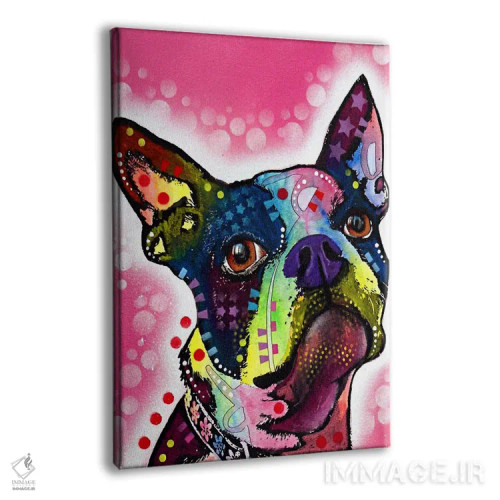 تابلو سگ بوستون تریر اثر باور روسو - نمای پرسپکتیو محصول