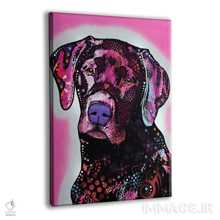 تابلو لابرادور سیاه اثر باور روسو - نمای پرسپکتیو محصول