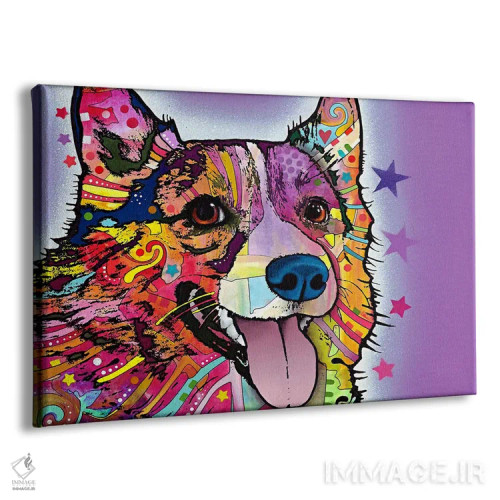 تابلو کورگی (سگ نژاد کورگی) اثر باور روسو - نمای پرسپکتیو محصول