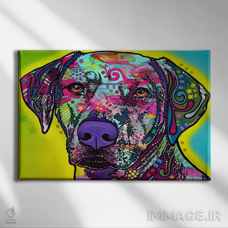 تابلو رودزین ریجبک (سگ نژاد رودزین) اثر باور روسو - نمای روبهرو روی دیوار