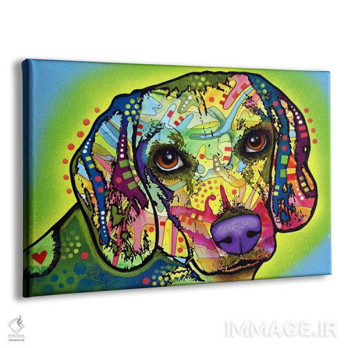 تابلو بیگل (سگ نژاد بیگل) اثر باور روسو - نمای پرسپکتیو محصول