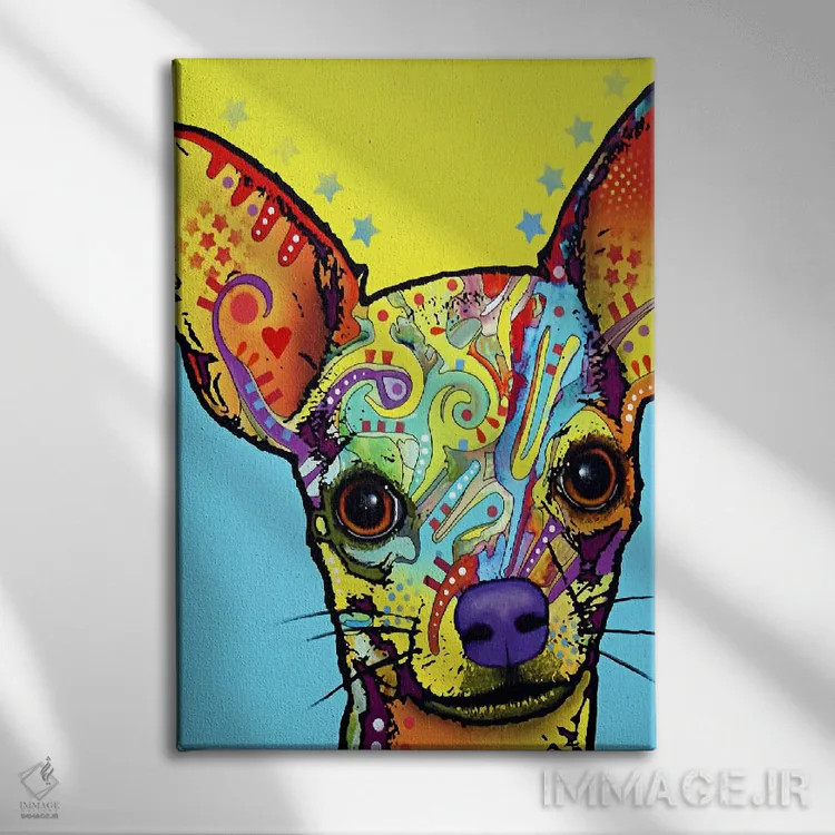 تابلو چیهواهوآ ۱ (سگ نژاد چیهواهوآ) اثر باور روسو - نمای روبهرو روی دیوار