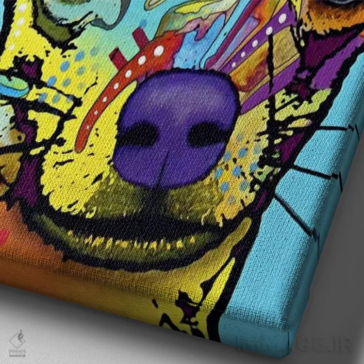 تابلو چیهواهوآ ۱ (سگ نژاد چیهواهوآ) اثر باور روسو - نمای نزدیک بافت بوم