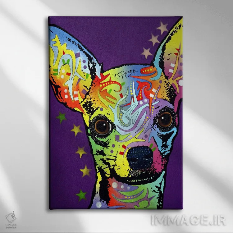 تابلو چیهواهوآ ۲ (سگ نژاد چیهواهوآ) اثر باور روسو - نمای روبهرو روی دیوار