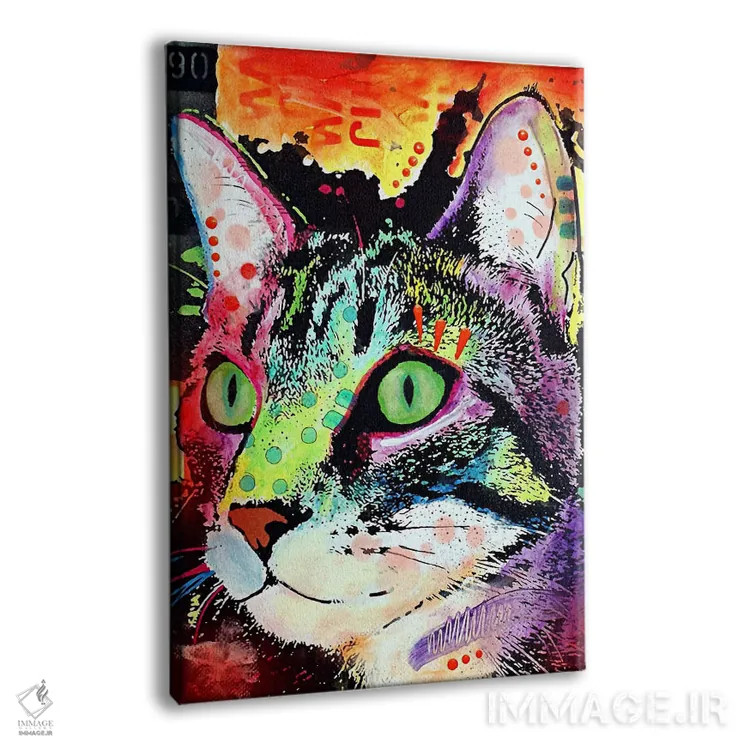 تابلو گربهٔ کنجکاو اثر باور روسو - نمای پرسپکتیو محصول