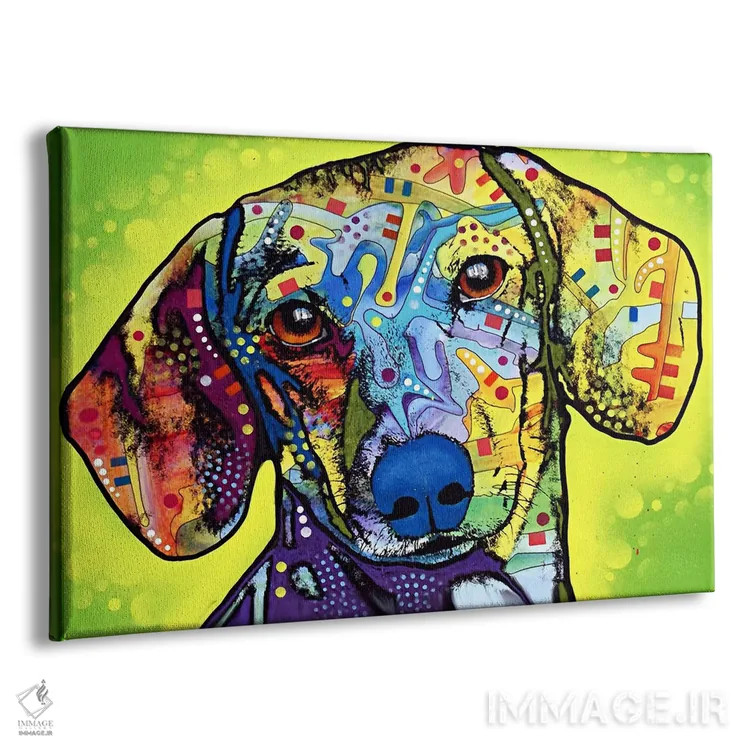 تابلو داشهوند (سگ نژاد داشهوند) اثر باور روسو - نمای پرسپکتیو محصول