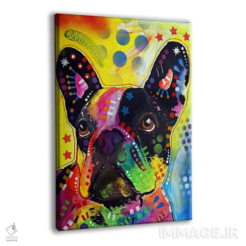 تابلو بولداگ فرانسوی اثر باور روسو - نمای پرسپکتیو محصول