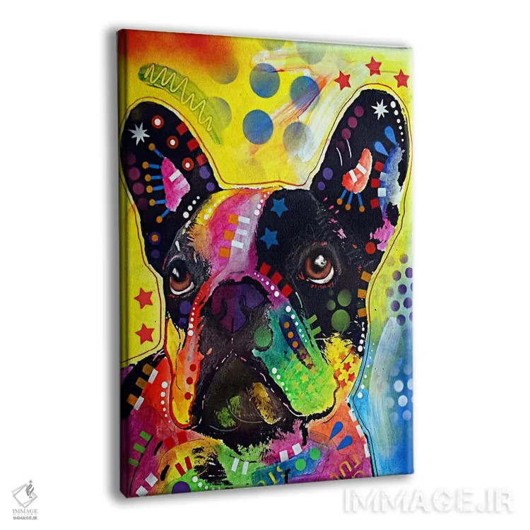 تابلو بولداگ فرانسوی اثر باور روسو - نمای پرسپکتیو محصول