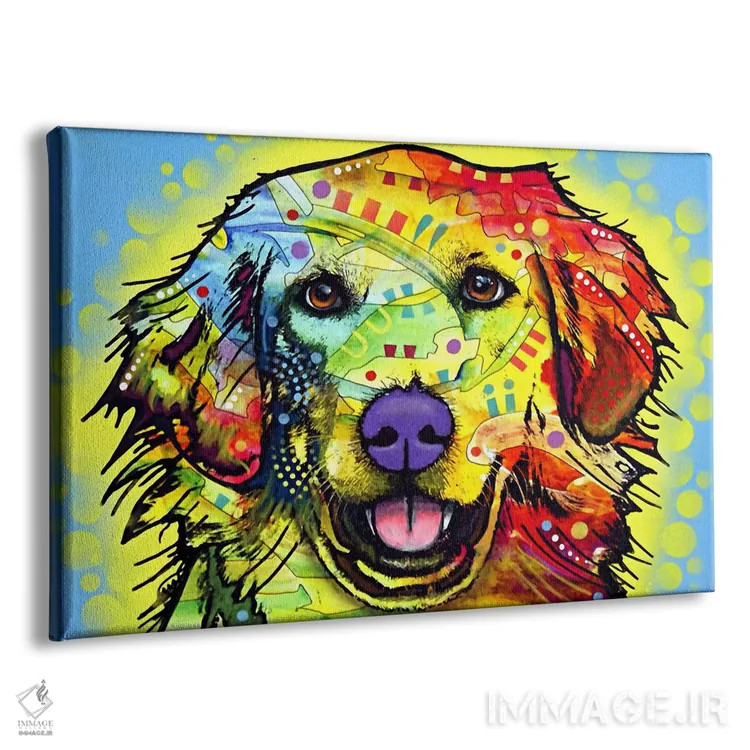 تابلو گلدن رتریور (سگ نژاد گلدن رتریور) اثر باور روسو - نمای پرسپکتیو محصول