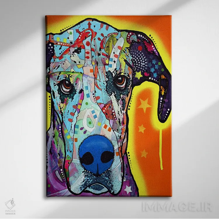 تابلو گریت باور (سگ نژاد گریت باور) اثر باور روسو - نمای روبهرو روی دیوار