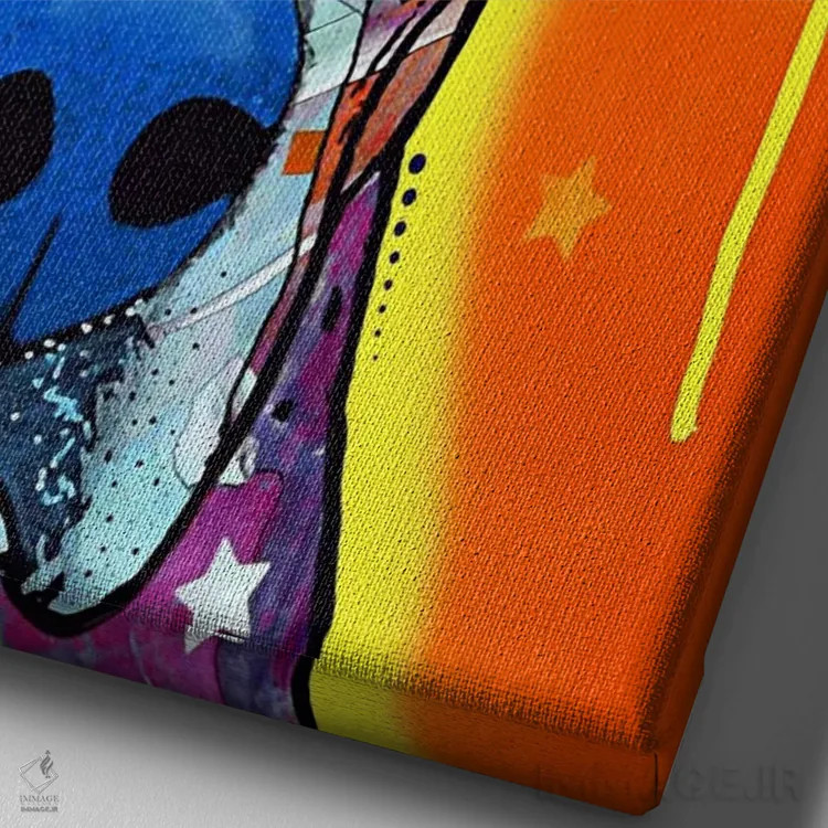 تابلو گریت باور (سگ نژاد گریت باور) اثر باور روسو - نمای نزدیک بافت بوم