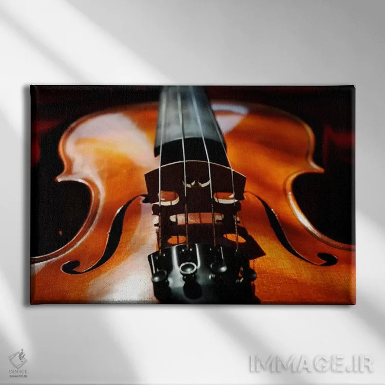 تابلو ویولن اثر هنرمند ناشناس - نمای روبهرو روی دیوار