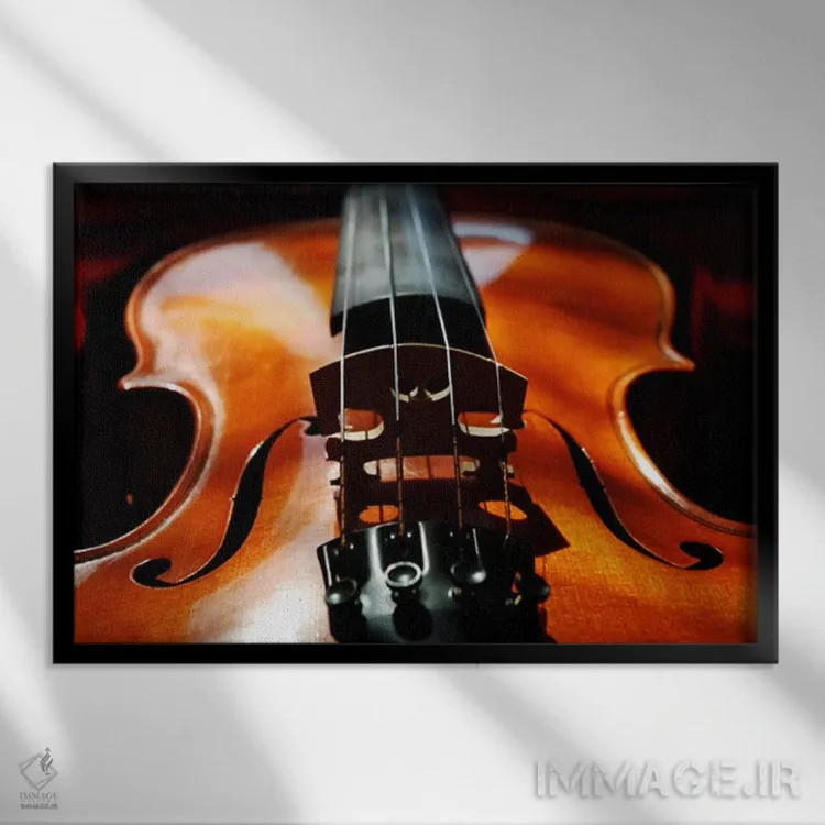 تابلو ویولن اثر هنرمند ناشناس - نمای قابدار مشکی