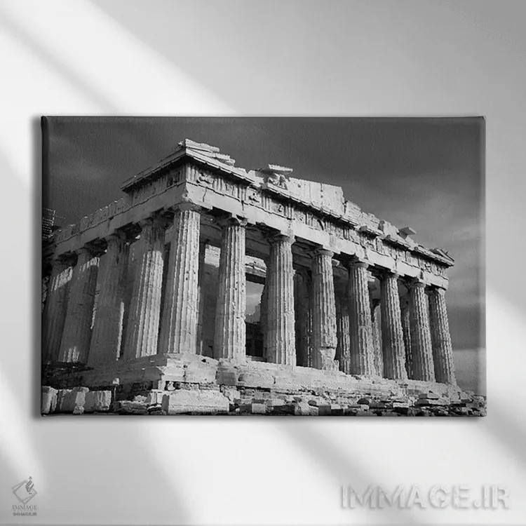 تابلو پارتنون آتن (یونان) اثر هنرمند ناشناس - نمای روبهرو روی دیوار