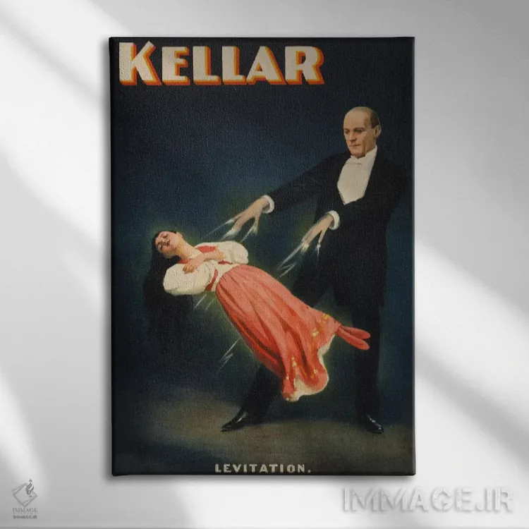 تابلو پوستر جادویی قدیمی کلار: معلق شدن پرنسس کارناک اثر هنرمند ناشناس - نمای روبهرو روی دیوار