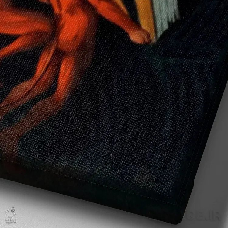 تابلو پوستر جادویی قدیمی کلار: کتاب نفرین شدگان اثر هنرمند ناشناس - نمای نزدیک بافت بوم