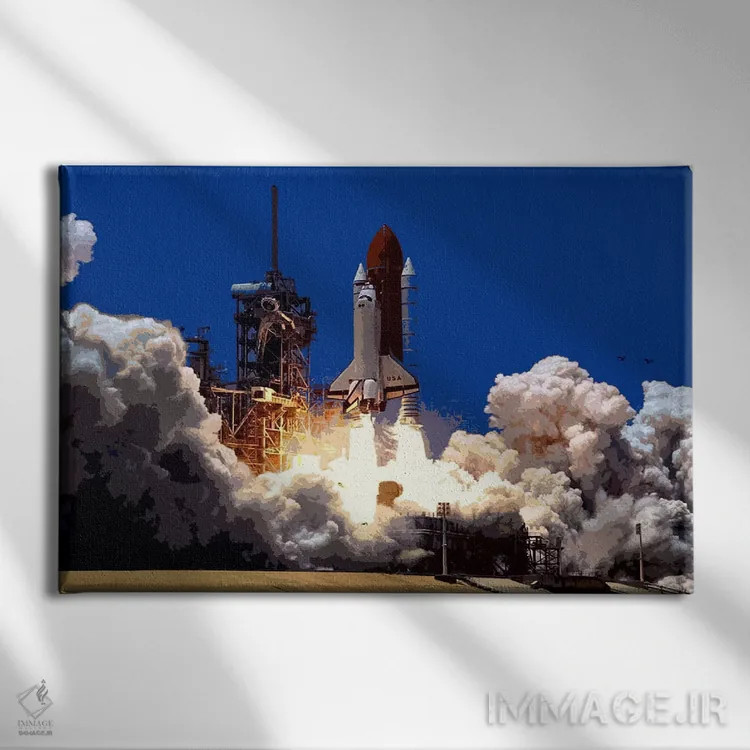 تابلو به سوی فضا اثر هنرمند ناشناس - نمای روبهرو روی دیوار
