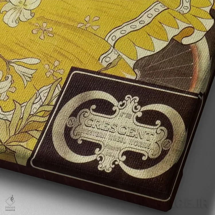 تابلو پوستر قدیمی دوچرخههای آمریکایی کرسنت اثر فرد رمزدل - نمای نزدیک بافت بوم